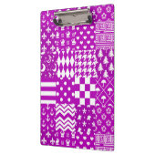 Porte-bloc Conception de Patchwork Motifs mélangés violet bla (Gauche)