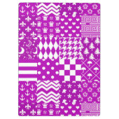 Porte-bloc Conception de Patchwork Motifs mélangés violet bla (Dos)