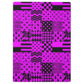 Porte-bloc Conception de Patchwork Motifs mélangés violet noi (Dos)