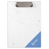 Porte-bloc Conception de rectangle bleu Monogramme Marbre bla (Devant)