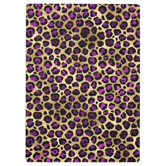 Porte-bloc Conception de série Leopard violet et or 4 (Dos)