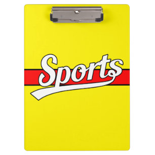 Porte-bloc Conception de texte : SPORT blanc + votre propre t