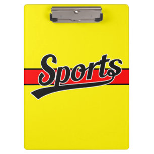 Porte-bloc Conception de texte : SPORT noir + votre propre te