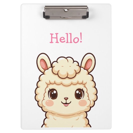 Porte-bloc Conception d'illustration de lama mignon (Devant)