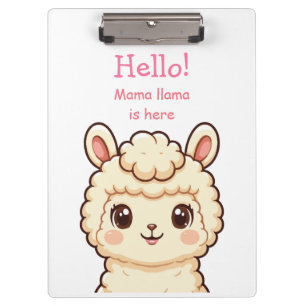 Porte-bloc Conception d'illustration de lama mignon