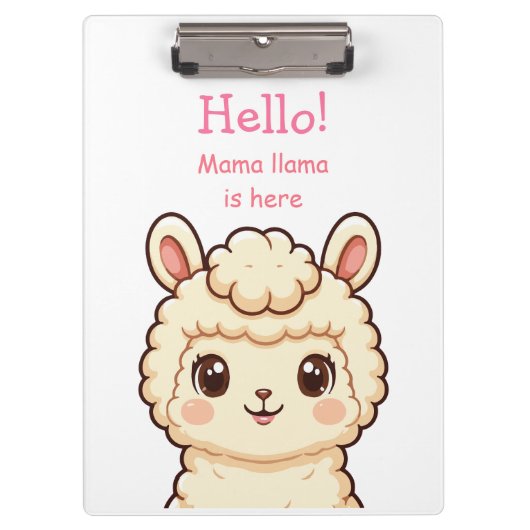 Porte-bloc Conception d'illustration de lama mignon (Devant)