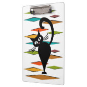 Porte-bloc Conception du chat noir du milieu du siècle (Gauche)
