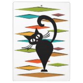Porte-bloc Conception du chat noir du milieu du siècle (Dos)