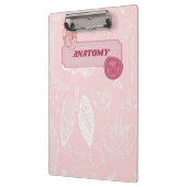 Porte-bloc Conception esthétique d'anatomie rose pour étudian (Gauche)