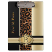 Porte-bloc Conception exécutive | Champagne de léopard de (Devant)