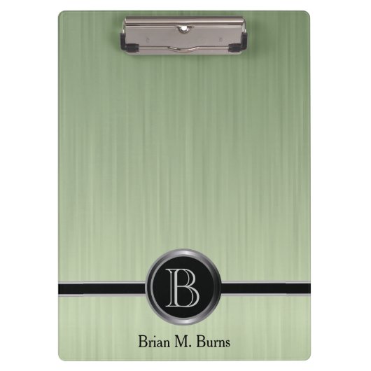 Porte-bloc Conception exécutive de monogramme - acier de (Devant)