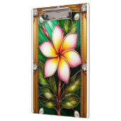 Porte-bloc Conception florale dans un cadre doré (Gauche)