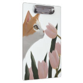 Porte-bloc Conception florale de chat orange et blanc (Swatch)
