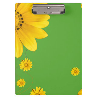 Porte-bloc Conception florale de marguerite jaune sur fond ve