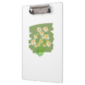 Porte-bloc Conception Florale Rustique sur Fond Vert (Gauche)