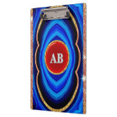 Porte-bloc Conception Géométrique Abstraite avec Bleu Rouge e (Gauche)