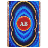 Porte-bloc Conception Géométrique Abstraite avec Bleu Rouge e (Dos)