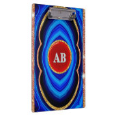 Porte-bloc Conception Géométrique Abstraite avec Bleu Rouge e (Swatch)