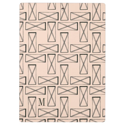 Porte-bloc Conception géométrique du rectangle X du (Dos)