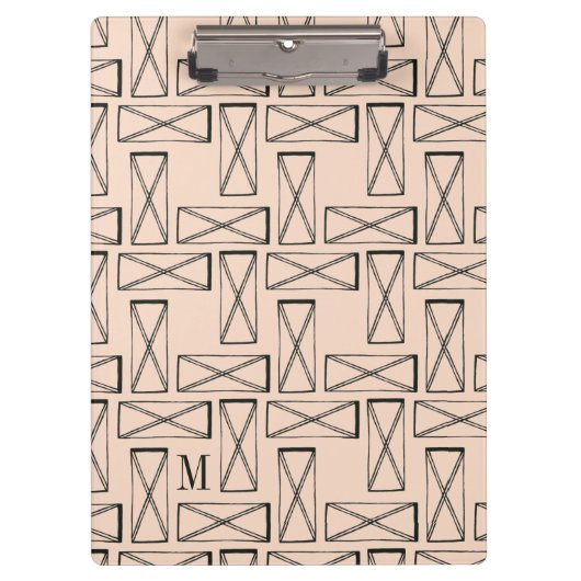 Porte-bloc Conception géométrique du rectangle X du (Devant)