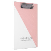 Porte-bloc Conception géométrique moderne rose et blanc (Swatch)