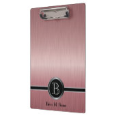 Porte-bloc Conception Monogramme Exécutif - Ruby Brush Steel (Gauche)