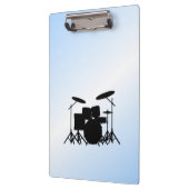 Porte-bloc Conception Musicale Bleue de Batterie (Gauche)
