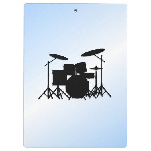 Porte-bloc Conception Musicale Bleue de Batterie (Dos)