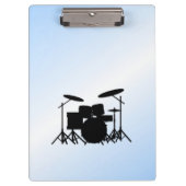 Porte-bloc Conception Musicale Bleue de Batterie (Devant)