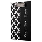 Porte-bloc Conception noire de boule de mod avec le texte (Gauche)