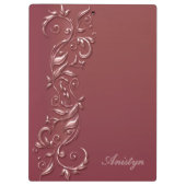Porte-bloc Conception Ornée de Rose Gold Élégante (Dos)