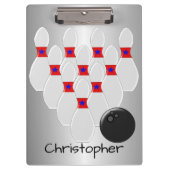 Porte-bloc Conception personnalisée de bowling (Devant)