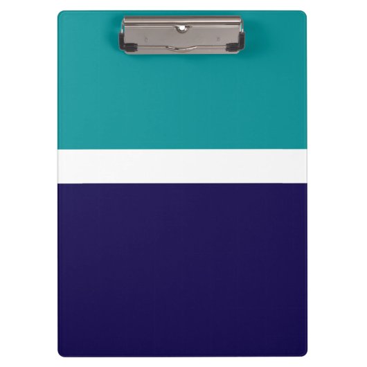 Porte-bloc Conception turquoise de blocs de couleur bleu blan (Devant)