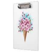 Porte-bloc Cône rose Sakura crème glacée gaufre (Gauche)