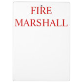 Porte-bloc Conseil d'Clip de Fire Marshall (Dos)