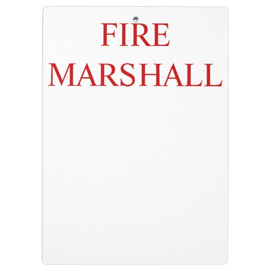 Porte-bloc Conseil d'Clip de Fire Marshall (Dos)