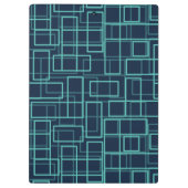 Porte-bloc Cool Blue Geometric Grid Pattern Personalised (Dos)