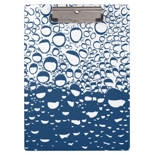 Porte-bloc Cool Blue White Water Motif de travail (Devant)