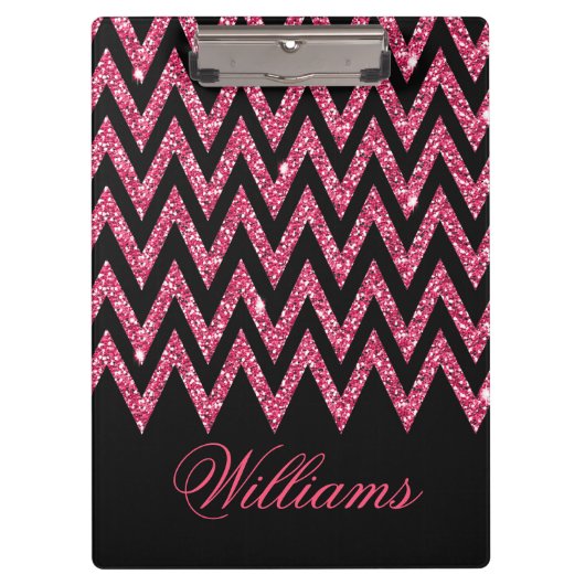 Porte-bloc Cool tendance chevron zigzag teinte rose vif parti (Devant)