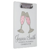 Porte-bloc Coordinateur Wedding planner en verre de Champagne (Swatch)