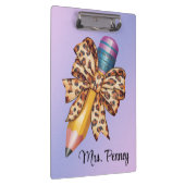 Porte-bloc Coquette empreinte de léopard personnalisée arc et (Swatch)