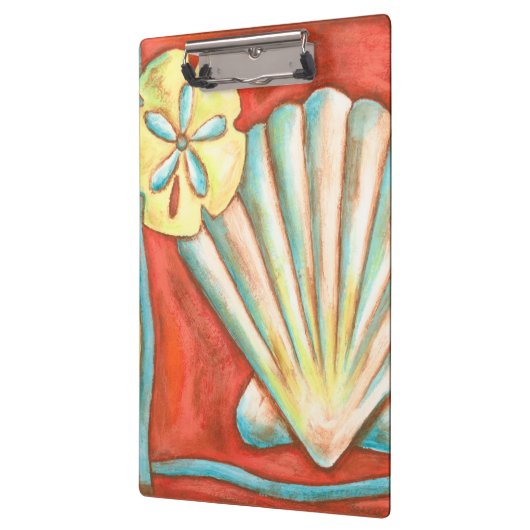 Porte-bloc Coquillages Rustiques Orange (Gauche)