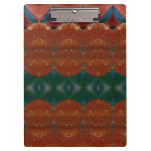 Porte-bloc Corail et Ikat vert (Devant)