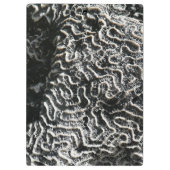 Porte-bloc Corail noir et blanc I Abstrait Nature Photo (Dos)