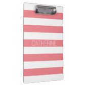 Porte-bloc Corail personnalisé rose & blanc gras rayure moder (Swatch)