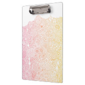 Porte-bloc Corail rose Élégant Artiste Nom personnalisé (Gauche)