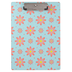 Porte-bloc Corail rose et poudres bleu délicat marguerite fle