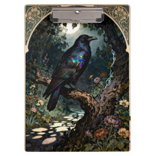 Porte-bloc Corbeau Art Nouveau