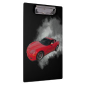 Porte-bloc Corvette rouge avec fumée grise arrière - plan amo (Swatch)