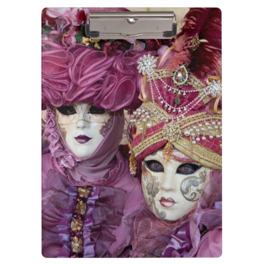 Porte-bloc Costume de Carnaval violet, Venise (Devant)